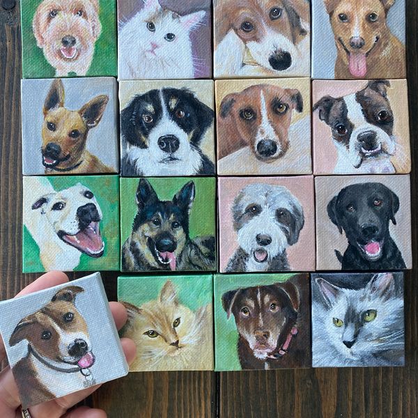 mini pet portraits