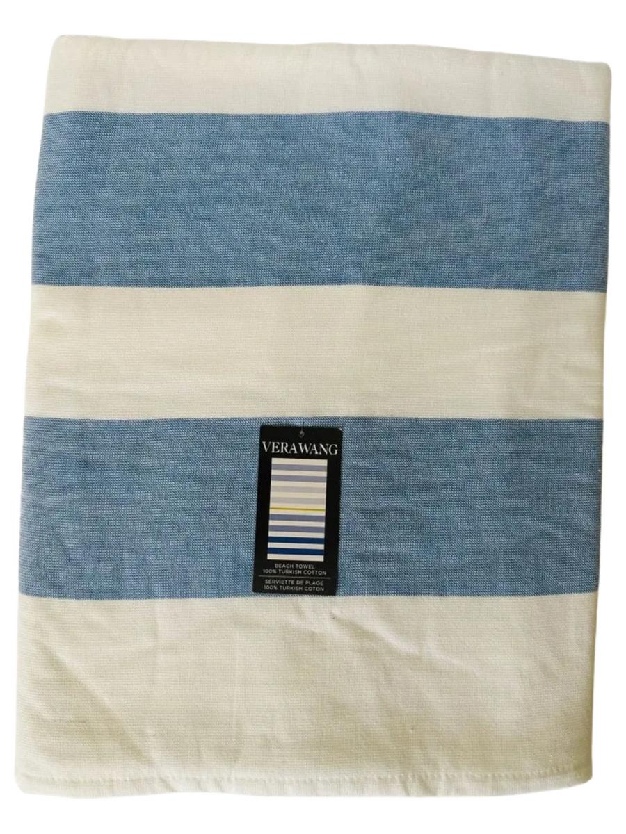 Vera Wang Beach Towel - Modern Multi Fouta Stripes MRB/LIM