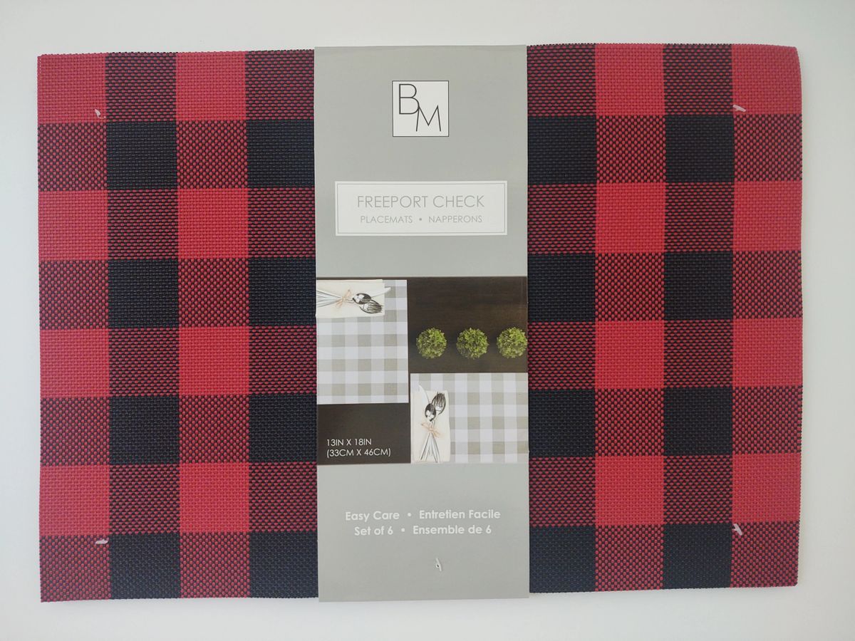 BM Freeport Check Placemats Set of 6