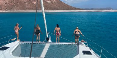 The water is warm! 
Jump!