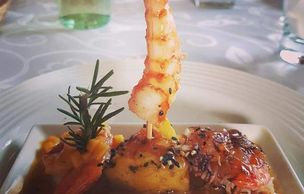 Meal from restaurant on site