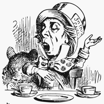 Lewis Carroll's Mad Hatter from the original Alice's Adventures in Wonderland