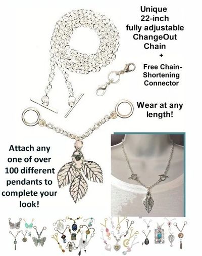 ChangeOut Jewelry System - one fully adjustable chain plus over 100 different pendants