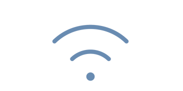 light blue noise graphic with two sound waves upward from a dot.