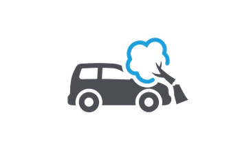 Graphic with a small SUV hitting a tree.