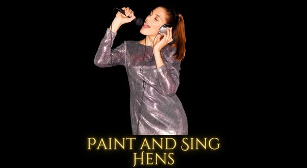 Newcastle Party hens package with paint and sip, group of hens standing near Newcastle party bus