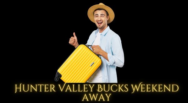 Bucks Hunter Valley weekend away, men drinking beer at Hunter Valet accommodation, xxx stripper