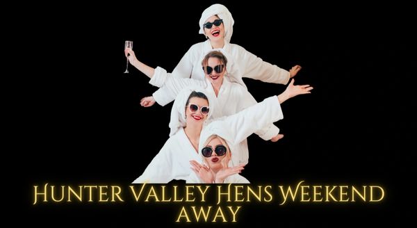 Hunter Valley hens weekend away, drinking champagne in hunter valley accommodation hens party