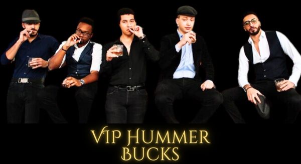 Group of men enjoying VIP bucks party in luxury Hummer limousine in Newcastle to Sydney