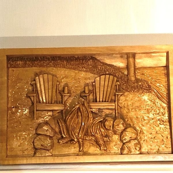 Relaxing around the fire pit.