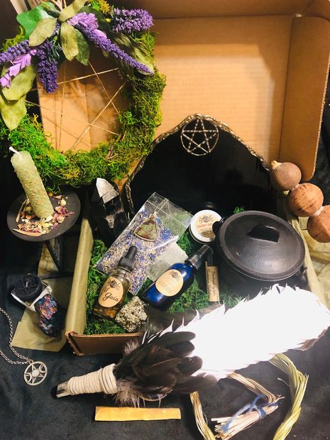 Sacred Space Crate is a monthly Subscription Box full of handcrafted and Spell crafted item for all 