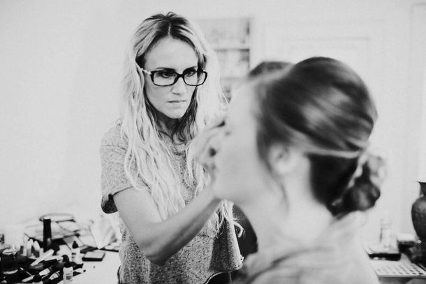 Teresa doing a makeup application for a special event