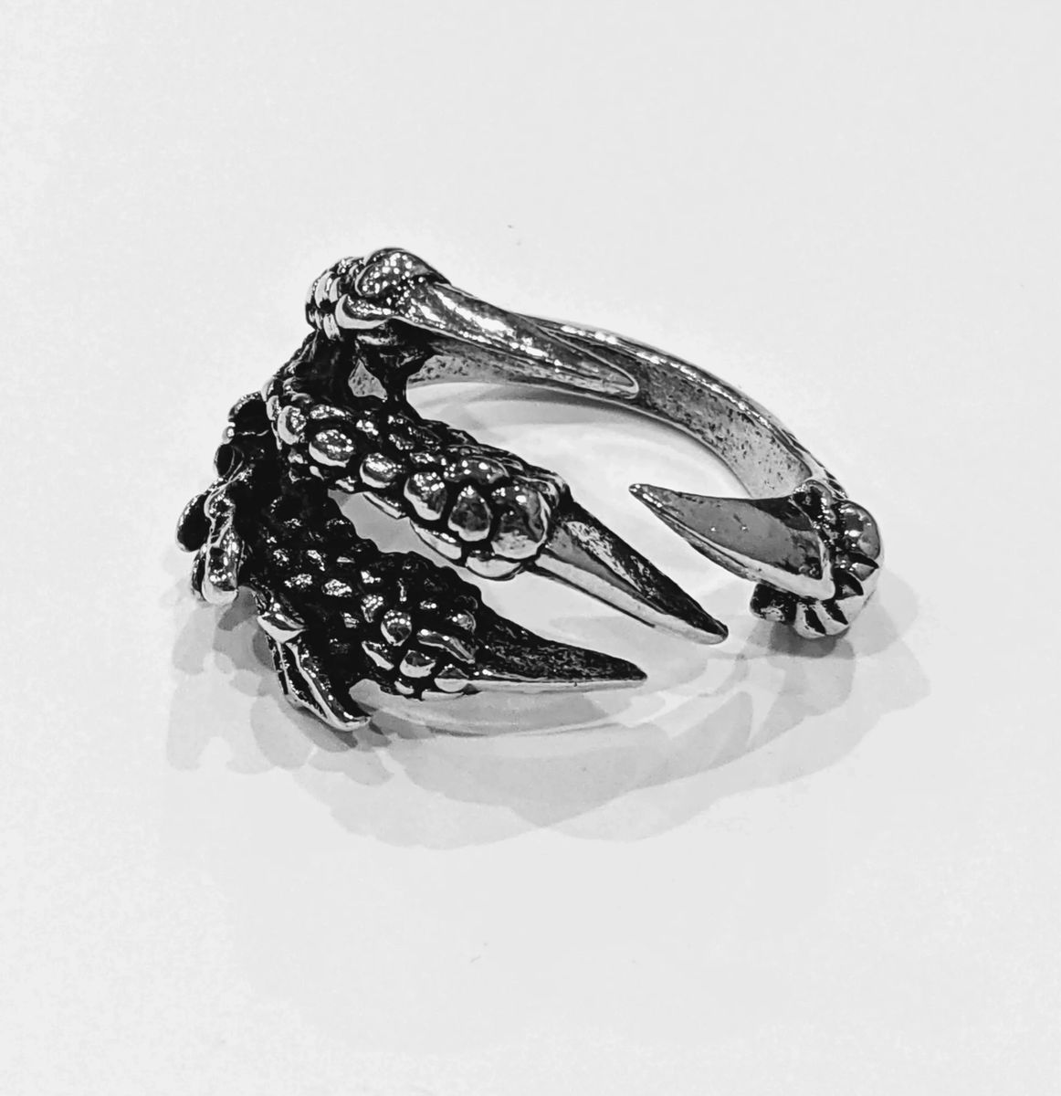 silver claw ring