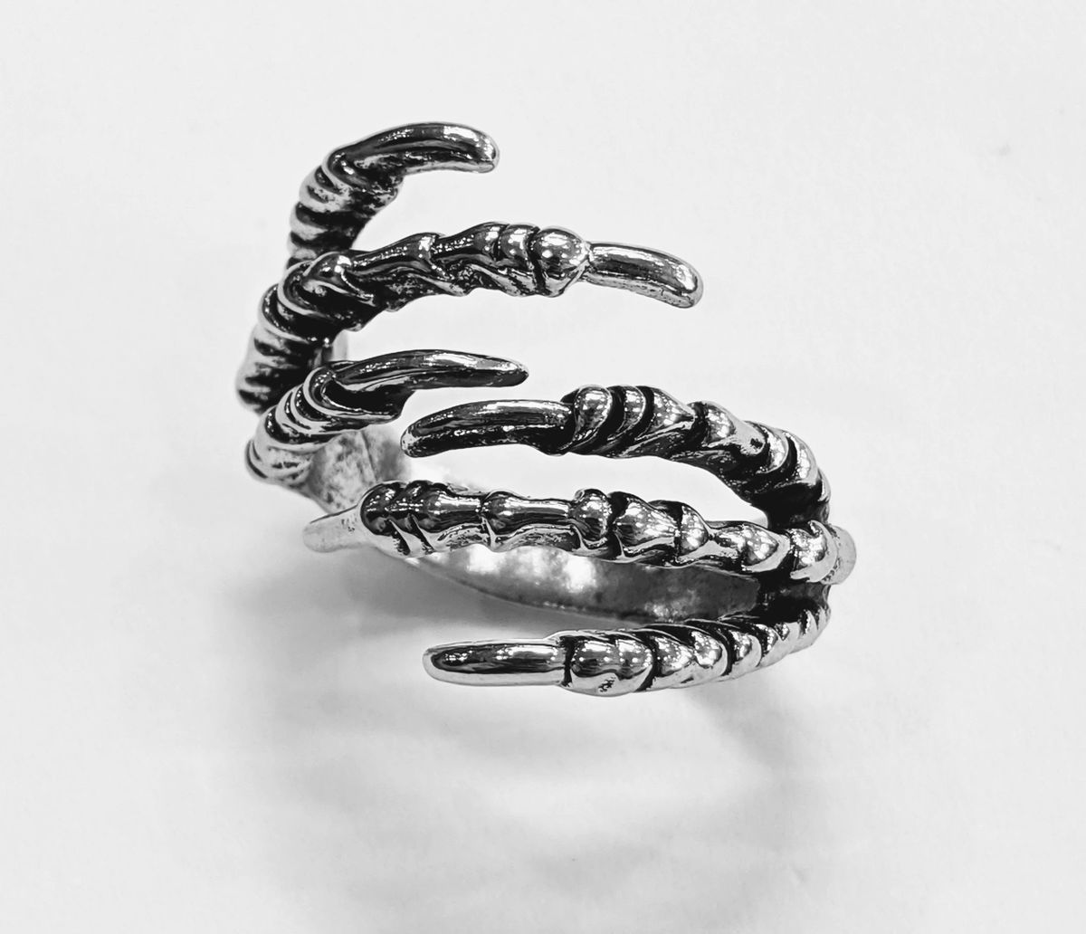 silver claw ring