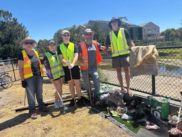 ECAT members after litter picking 