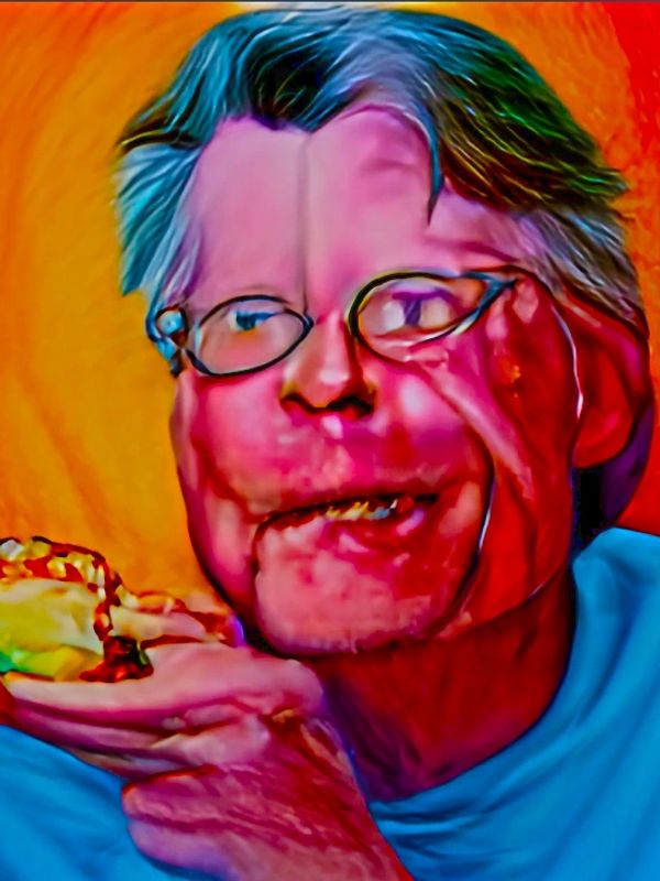 An Author Eating a "Modus Operandi" in Maine