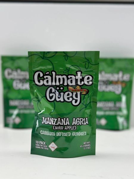 Calmate Guey Sour Apple Gummies 100mg