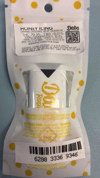 Dabs 1G Rosin Dispo — Honey Icing