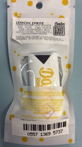 Dabs 1G Rosin Dispo — Lemon Zprite