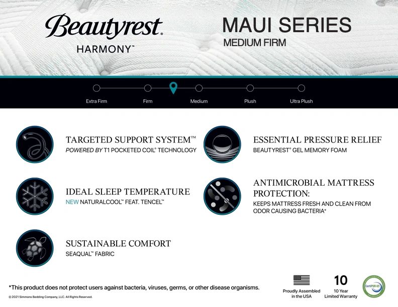 beautyrest harmony maui plush