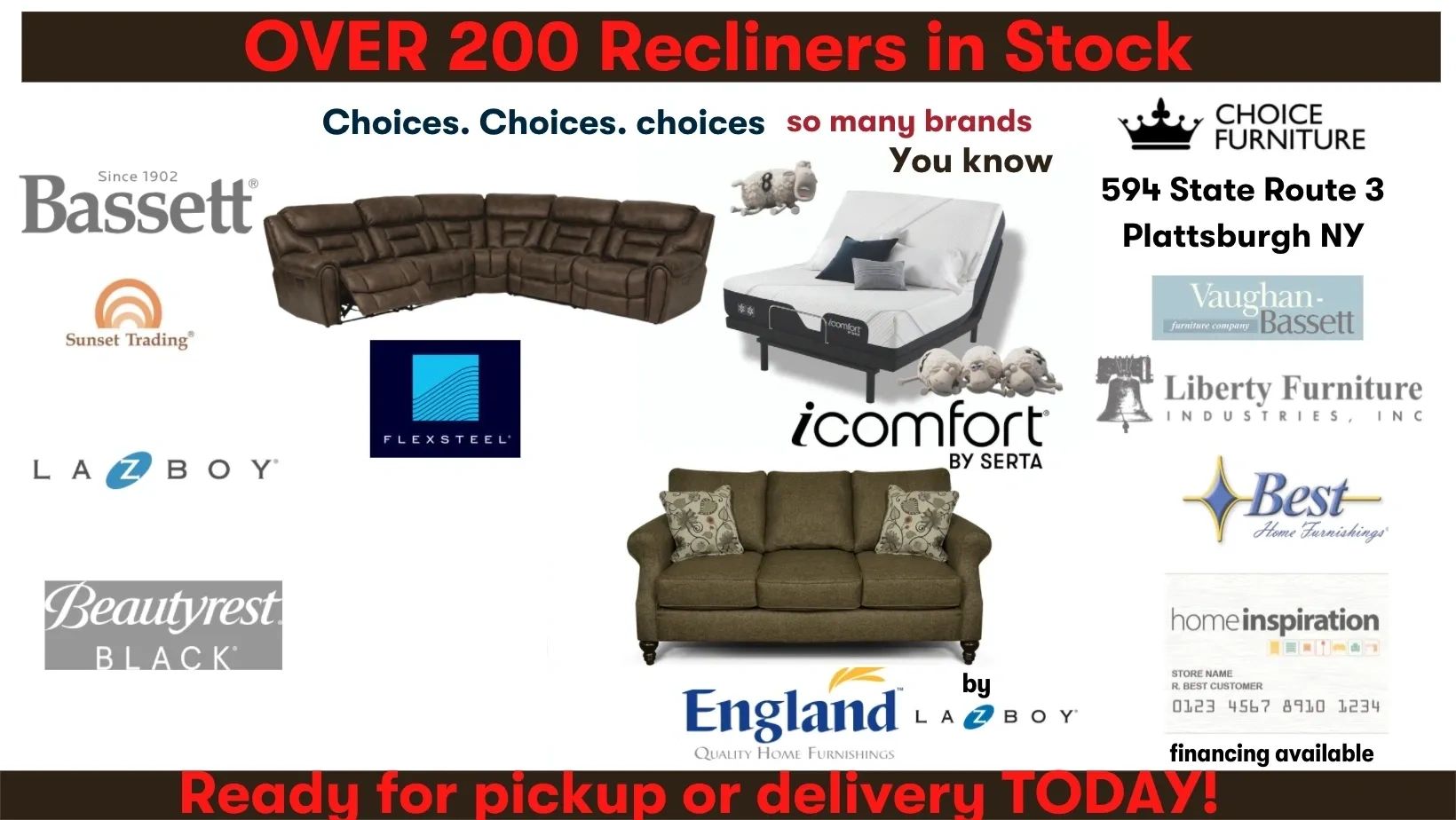 Mattress, Furniture Choice Furniture Plattsburgh, New York