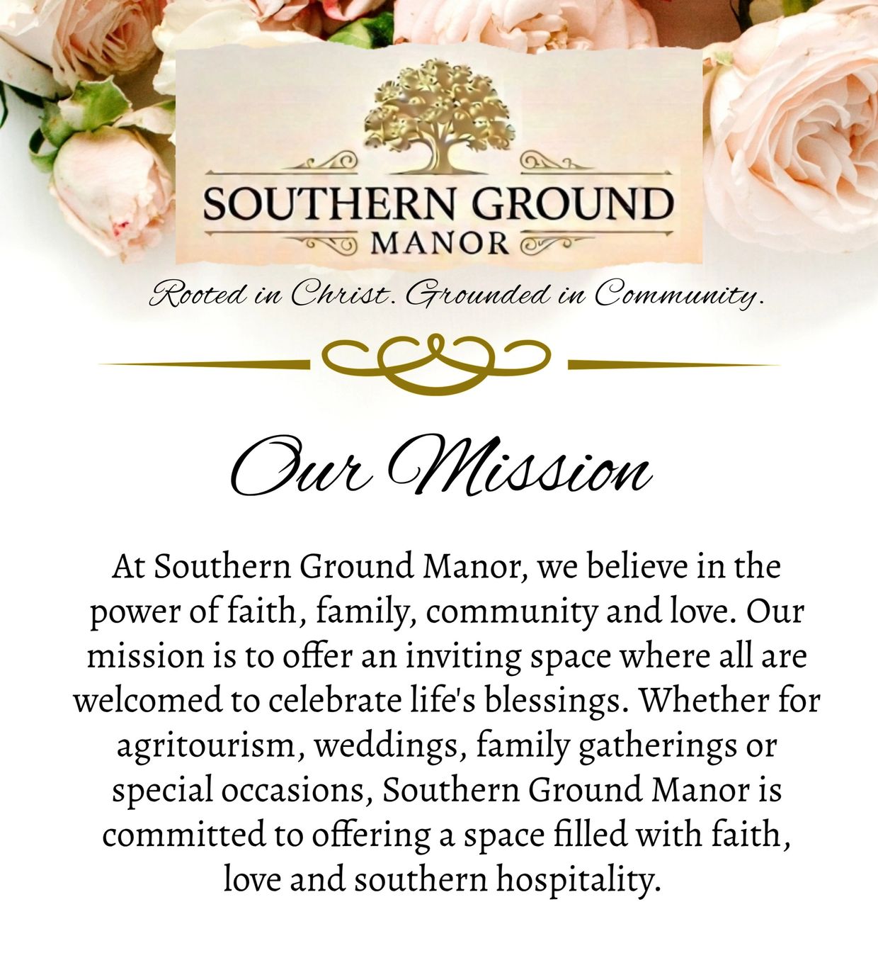 Southern Ground Manor offers a welcoming space rooted in faith, family, and community.