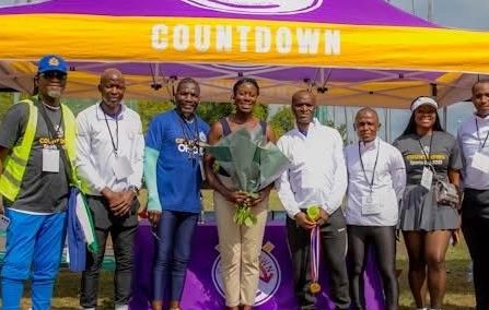 Group photo at Count Down Sports Day 2025 event.