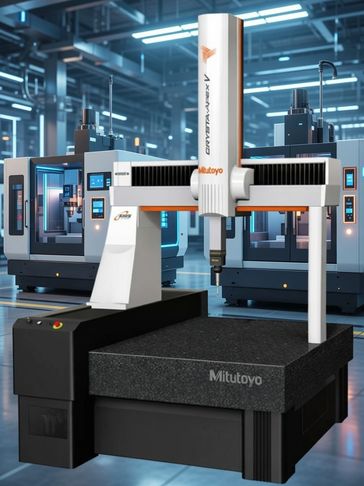 Mitutoyo coordinate measuring machine in a high-tech manufacturing environment.