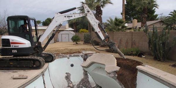 pool removal company phoenix az, pool demolition contractors phoenix scottsdale tempe mesa glendale