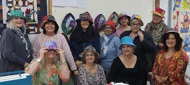 Reversible Patchwork Hat Class - Quilt with Joy. Quilting teacher Joy Clark - free motion and tradio