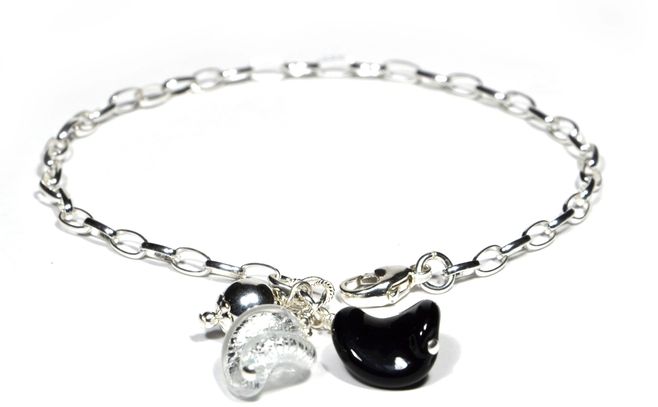 Murano Glass Macerie Argento Sterling Silver Bracelets by Gineva