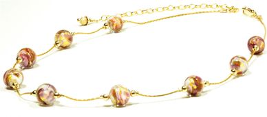 Murano Glass Gold Necklaces by Gineva