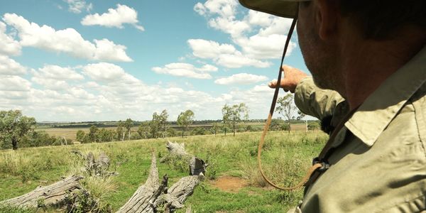 A coal mine threatens the viability of many farms around Acland, Queensland, Australia.