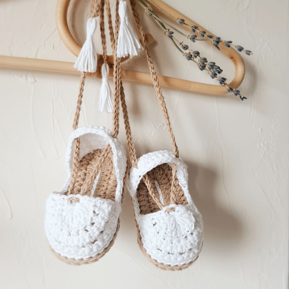 esparteñas huertanas bebé crochet algodón bambú calzado