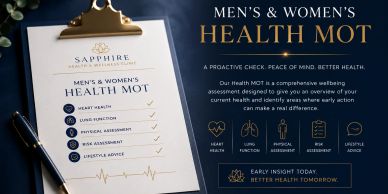 Men's and Women's Health MOT for comprehensive health checks.