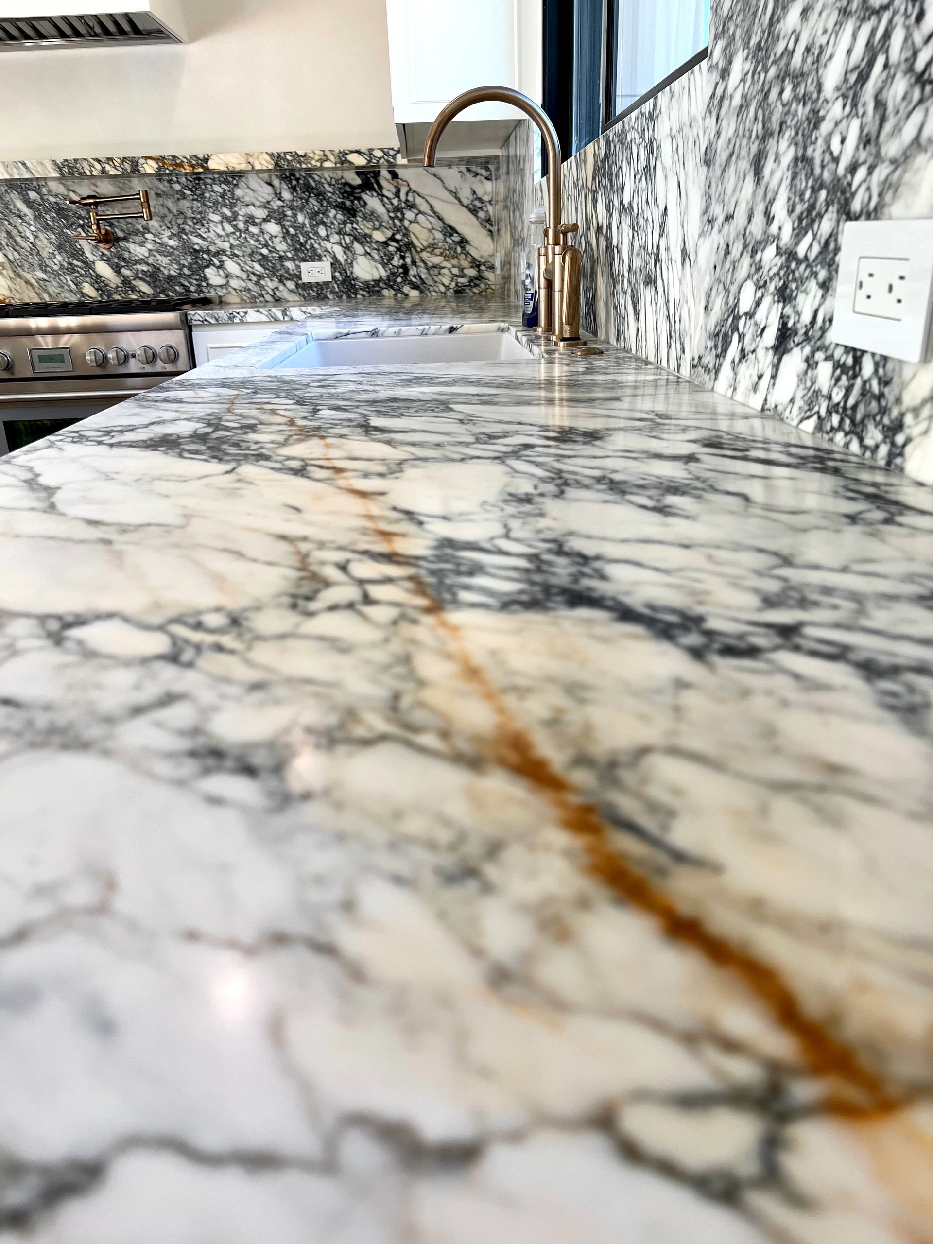 Kitchen Design Progress Image Marble Countertops