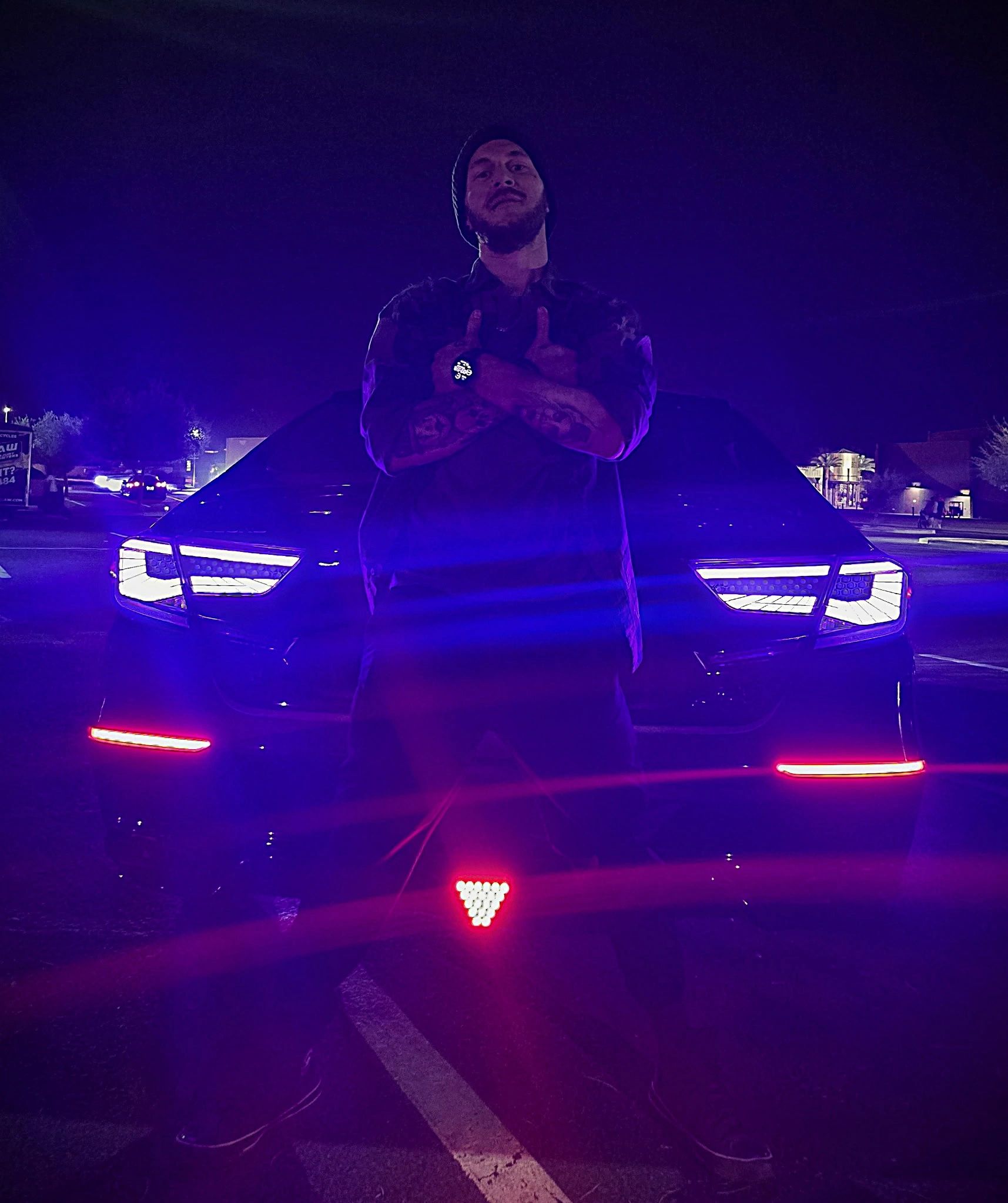 Matt Smalls with his car