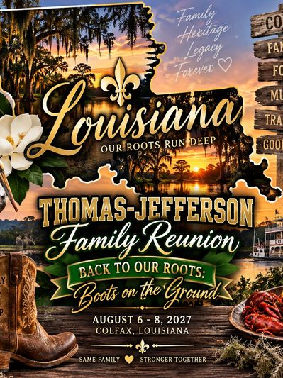 Louisiana Thomas-Jefferson family reunion with southern roots and traditions.