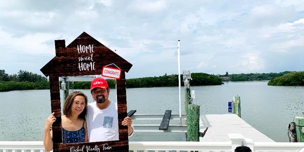 Our new home owners at their waterfront property
