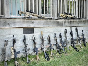 Samples of various firearms available for rent