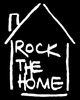 Rock the Home company logo white on black