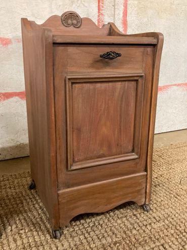 Upcycled vintage fireside storage