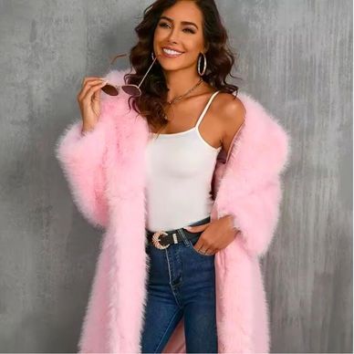 Women Faux Fur Coat Warm Long Sleeve Solid Jacket Fuzzy Coat Long Parka Plush Jacket Winter Coat Wom