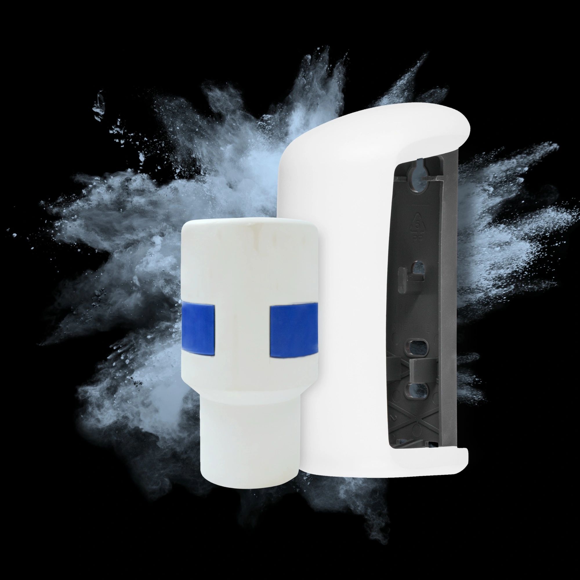 EDGE AIR SOLID AIR FRESHENER Dispenser & refill white on blue splash 