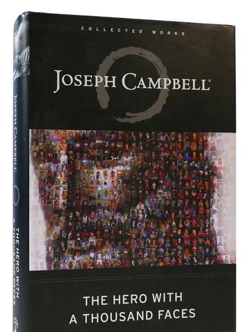 Cover of Joseph Campbell's book "The Hero with a Thousand Faces" with a mosaic of diverse faces.