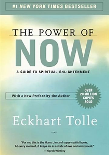 Cover of the book 'The Power of Now' by Eckhart Tolle.