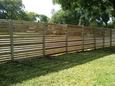 wooden fence panels horizontal