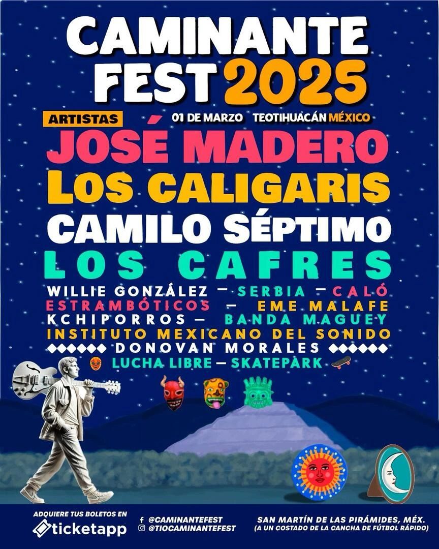 El Caminante Fest listo para emocionar a un país en Teotihuacán