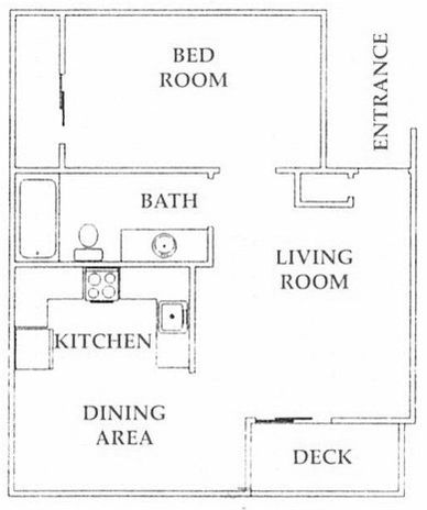 One Bedroom
   610 Sq. Ft.