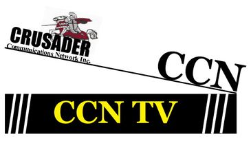 Logo featuring Crusader Communications and CCN TV in bold fonts.